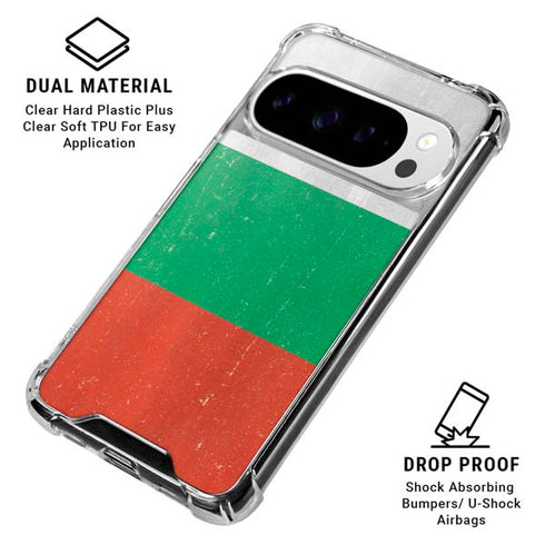 Bulgarian Flag Distressed Google Pixel 10 Pro Clear Case